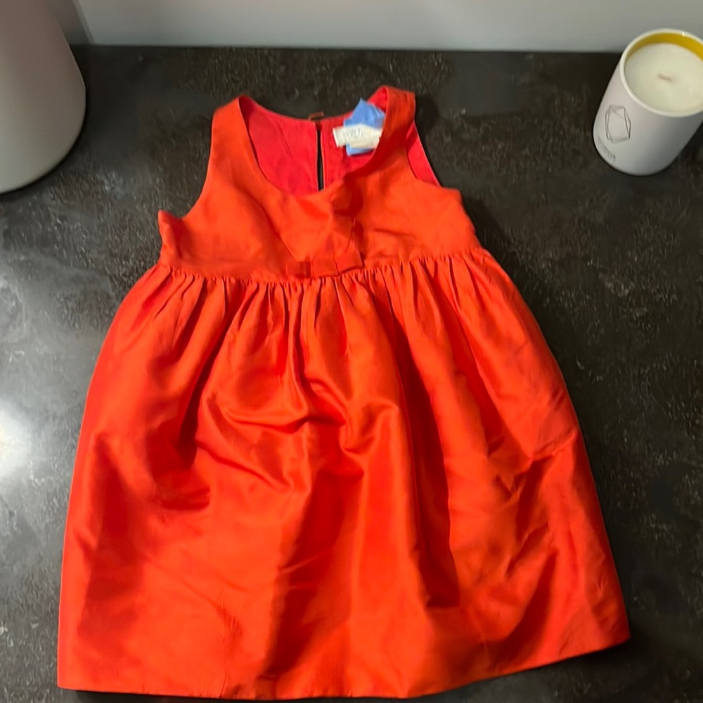 Orange taffeta formal dress by J. Crew Crewcuts